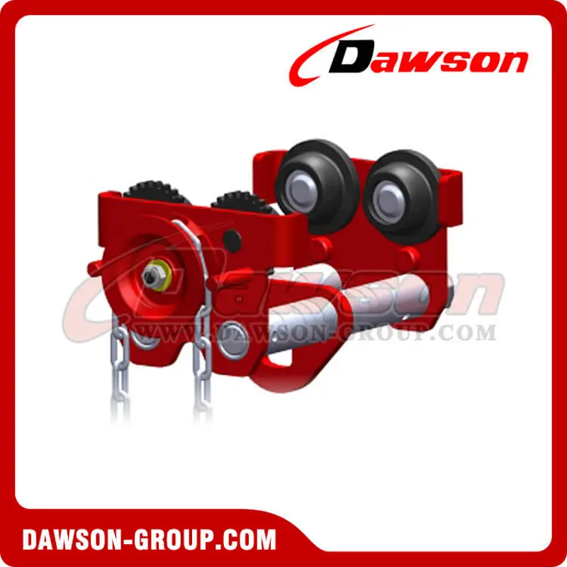 DS-STG 500kg-10000kg Geared Travel Trolley, 0.5-10Ton Hand Chain Trolley