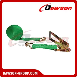 2 inch 30 feet GREEN Ratchet Strap with Double J Hook