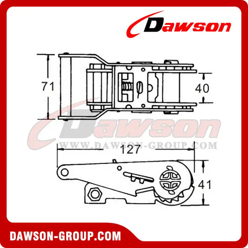 DSRB35201SS B/S 2000KG/4400LBS Stainless Steel Ratchet Buckle