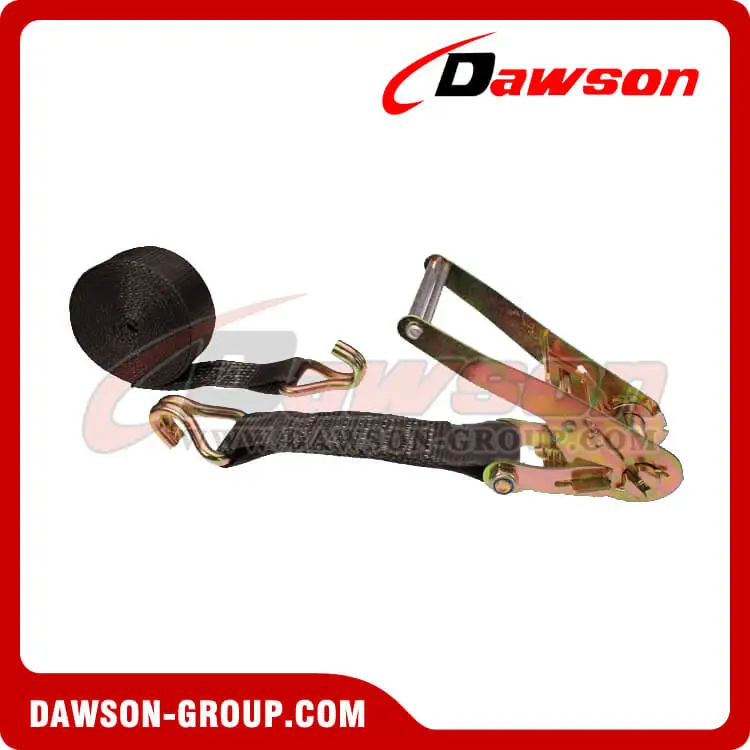 2'' x 18' BLACK Ratchet Strap with Double J Hook - Dawson Group - china manufacturer supplier