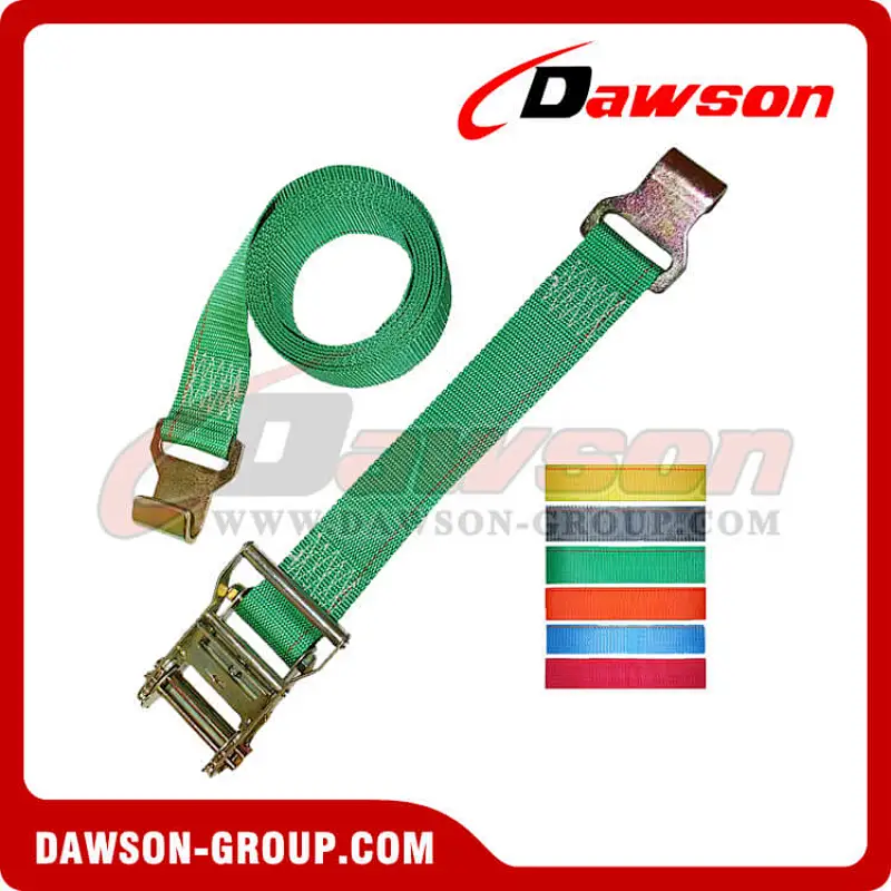 2 inch Ratchet Strap with Narrow Flat Hooks