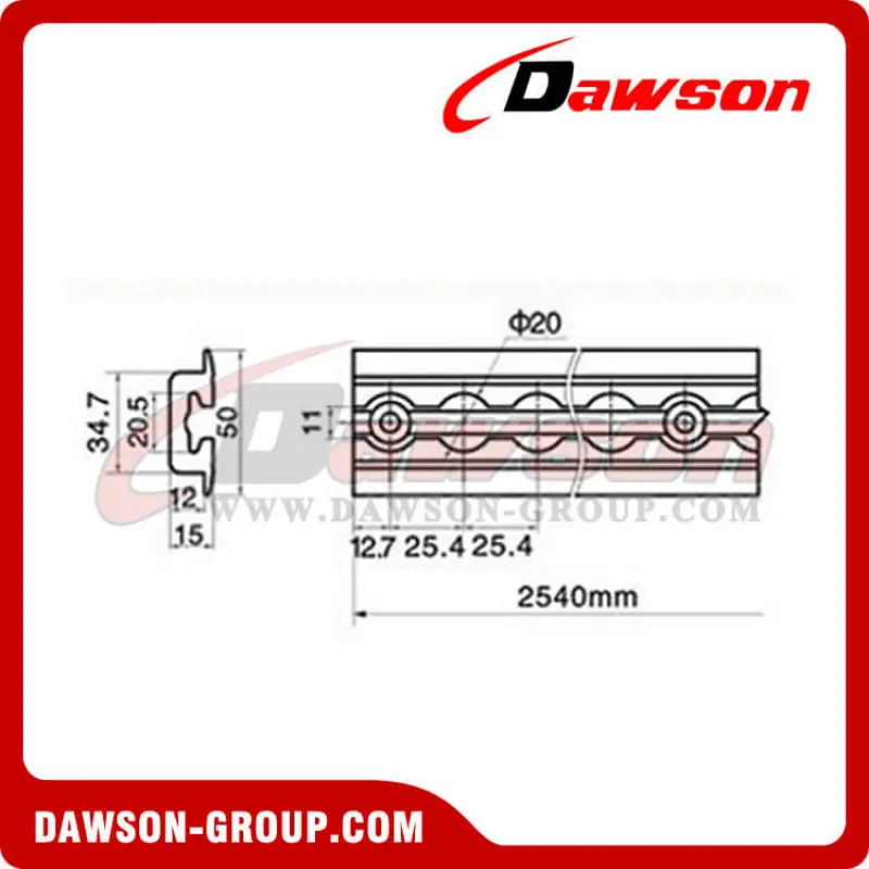 LO213 Aluminum Alloy Type Track