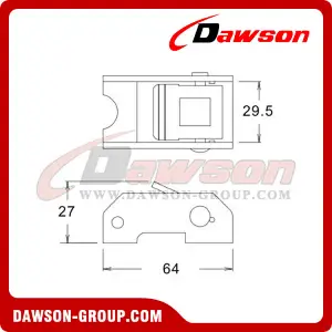 DSCB25702 B/S 700KG/1540LBS Cam Buckle