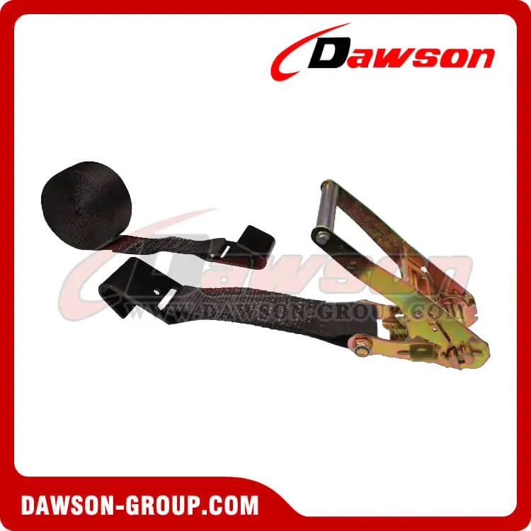 2'' x 18' BLACK Ratchet Strap with Double J Hook - Dawson Group - china manufacturer supplier