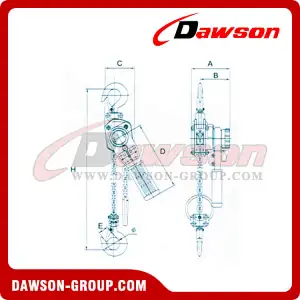 DSSB-KT/G Type 250kg 0.25 Ton Lever Hoist for Pulling Mechanical Parts