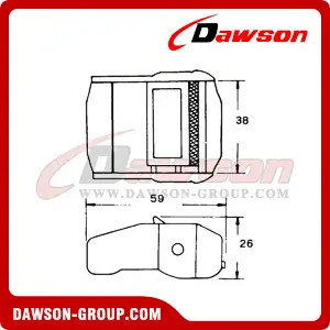 DSCB35901 B/S 900KG/1980LBS Cam Buckle