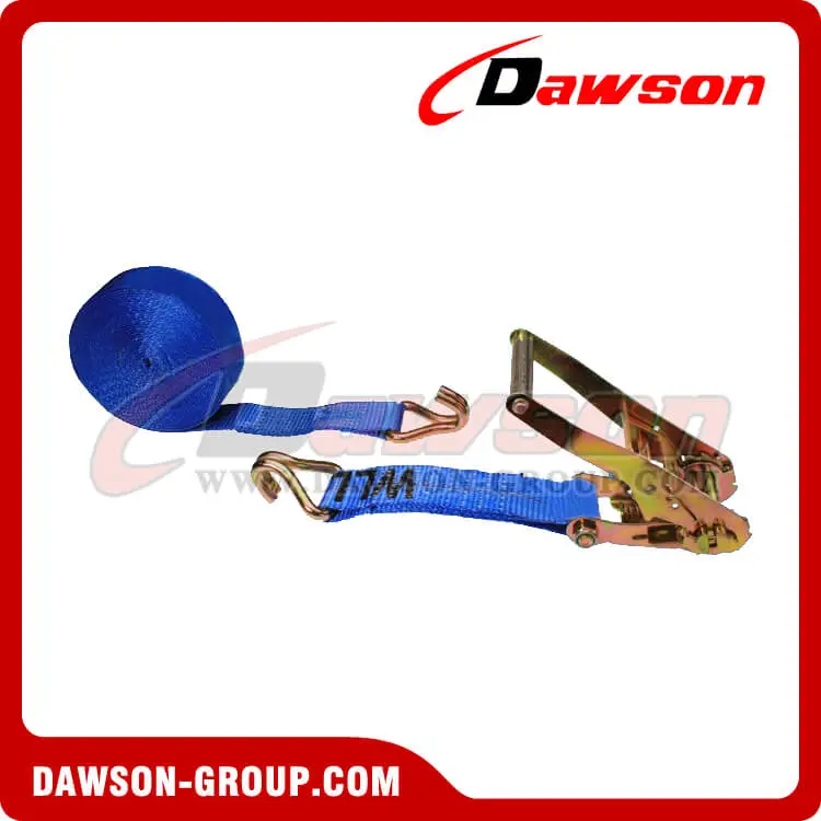 2'' x 18' BLUE Ratchet Strap w Double J Hook - Dawson Group - china manufacturer supplier