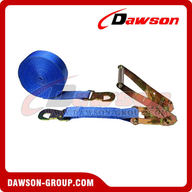 2 inch 30 feet BLUE Ratchet Strap with Flat Snap Hook