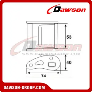 DSCB50111 B/S 1135KG/2500LBS Cam Buckle