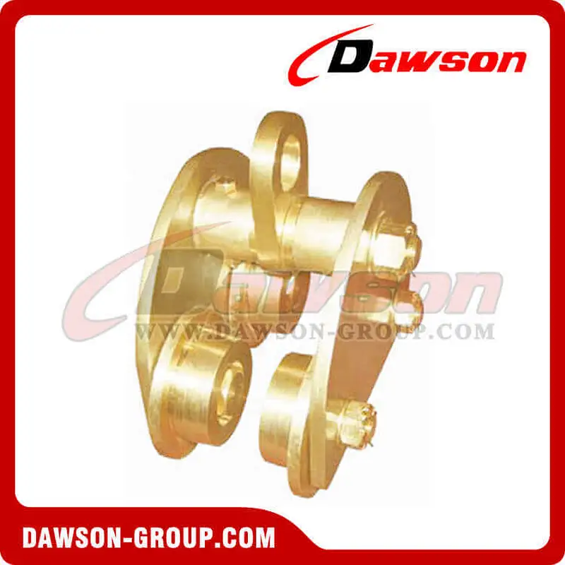 0.5T 1T 2T 3T Explosion-proof Trolley / Aluminum Bronze Alloy Pull type Trolley For Chain Hoist