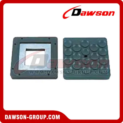 B10146-4 4"×4" Rubber Foot Pad Weld On