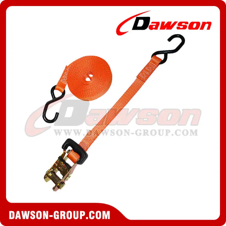 1 Heavy Duty Rubber Handle Ratchet Strap with S-Hooks - Dawson Group - china manufacturer supplier 1 Heavy Duty Rubber Handle Ratchet Strap with S-Hooks - Dawson Group - china manufacturer supplier