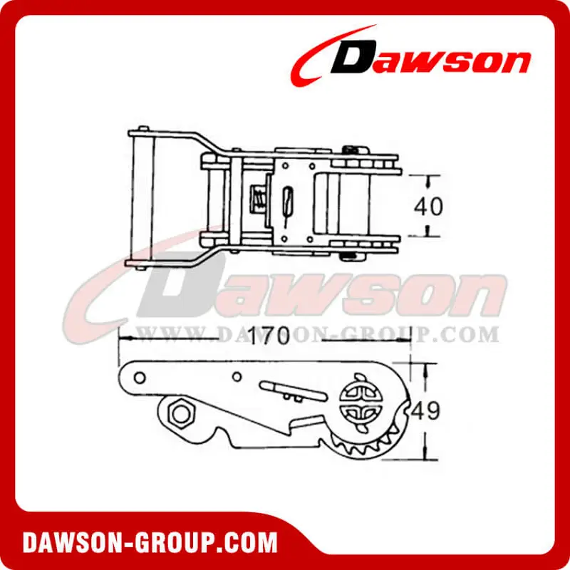 DSRB35301A  Zinc Plated Ratchet Buckle