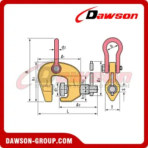 DS-SCC Type Universal Shackle Type Bolt Lifter Screw Cam Lifting Clamp