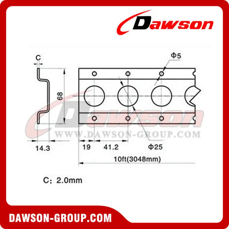 HO10 Powder Coated O Type Track