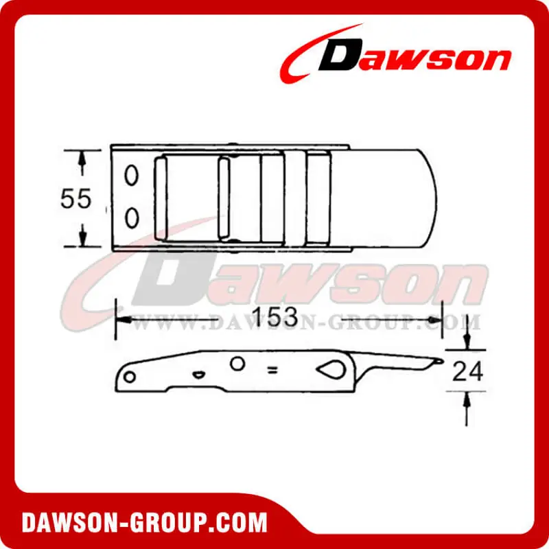 DSOCB17 BS 600KG/1320LBS Stainless Steel Over Center Buckle