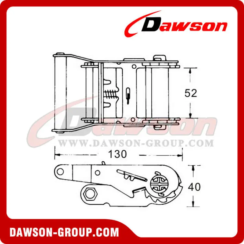 DSRB50201SS B/S 2000KG/4400LBS Stainless Steel Ratchet Buckle