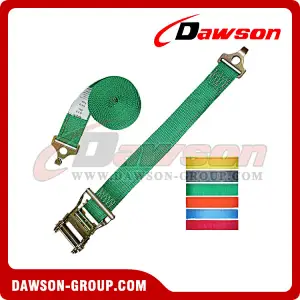 2 inch Ratchet Strap with Plate Trailer Hooks