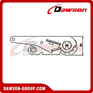 RB75 BS 10,000KG/22,000LBS 75mm Zinc Plated Ratchet Buckle Lashing Buckle