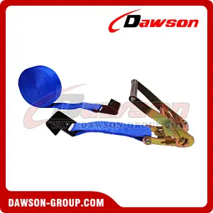 2 inch 18 feet BLUE Ratchet Strap with Black Flat Hook