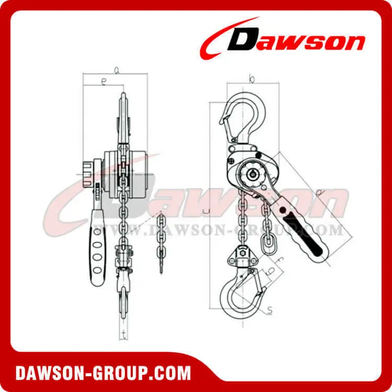 DSVM 0.25T - 1.5T Lever Block, Lever Hoist for Lashing