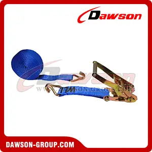 2 inch 30 feet BLUE Ratchet Strap with Double J Hook