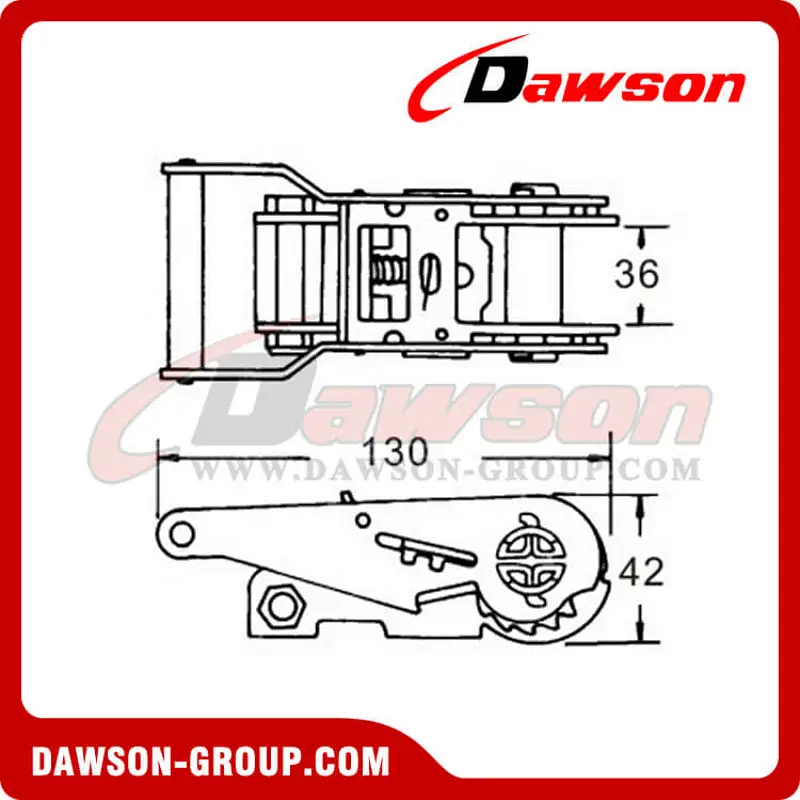 DSRB35201 B/S 2000KG/4400LBS Steel Ratchet Lashing Buckle