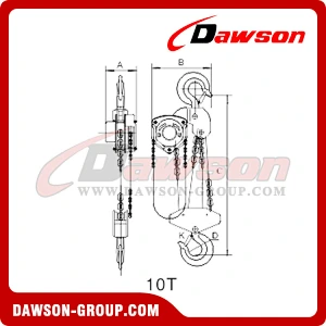 DS-SL-A 0.25T - 20T Chain Block, Hand Chain Hoist for Lifting