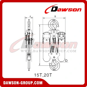 DS-SL-A 0.25T - 20T Chain Block, Hand Chain Hoist for Lifting