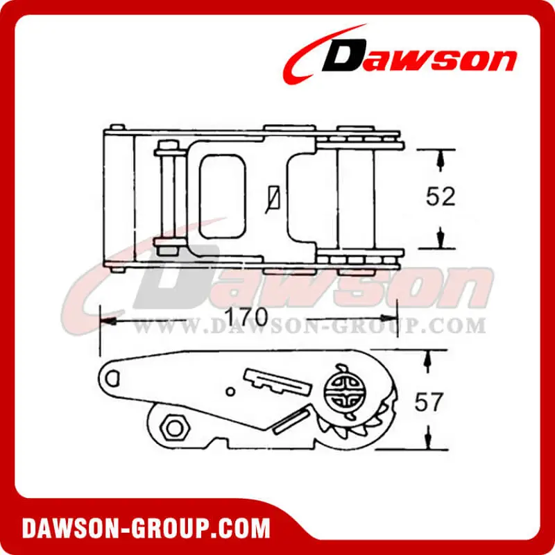 DSRB50504P Plastic Handle Metal Ratchet Buckle