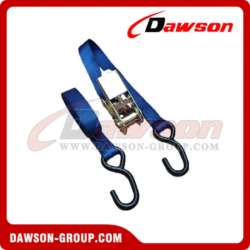800kg Mini Ratchet Strap With PVC S-Hooks 3m