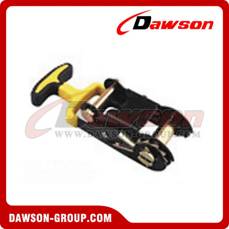 RB50Y BS 5,000KG/11,000LBS Rubber Handle Ratchet Buckle Lashing Buckle 50mm