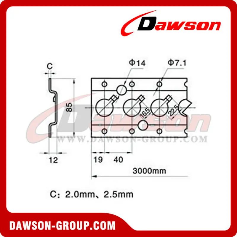 HOQ3000 Stainless Steel O Type Track