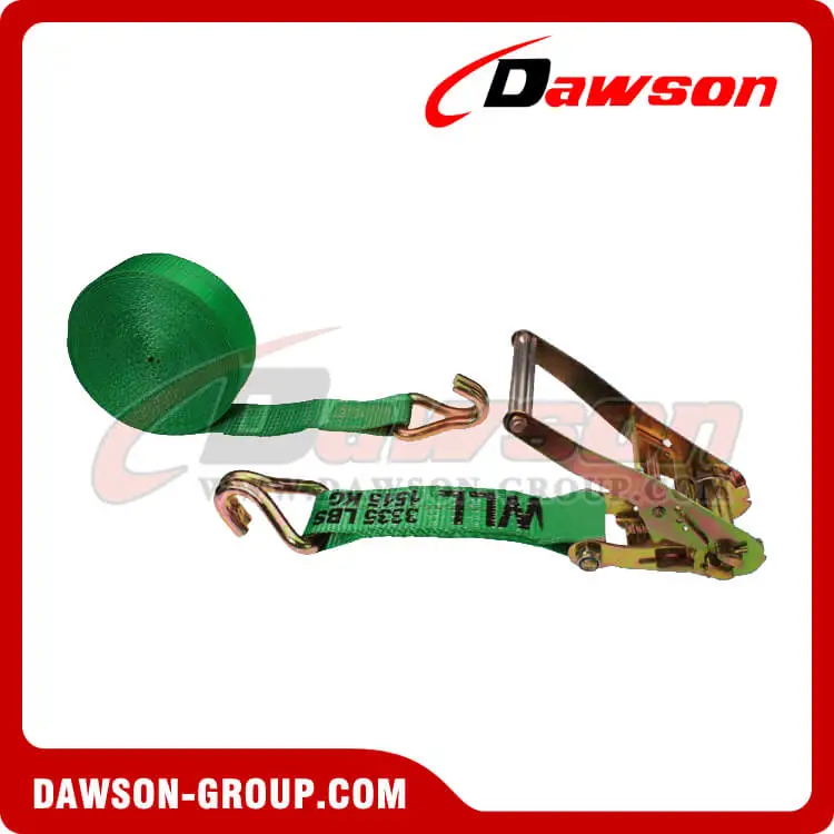 2'' x 18' GREEN Ratchet Strap with Double J Hook - Dawson Group - china manufacturer supplier 2'' x 18' GREEN Ratchet Strap with Double J Hook - Dawson Group - china manufacturer supplier
