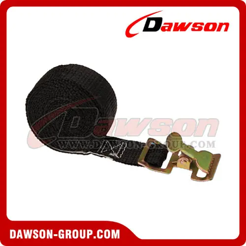 1 inch 8 feet Action Spring Buckle Strap - Black Webbing