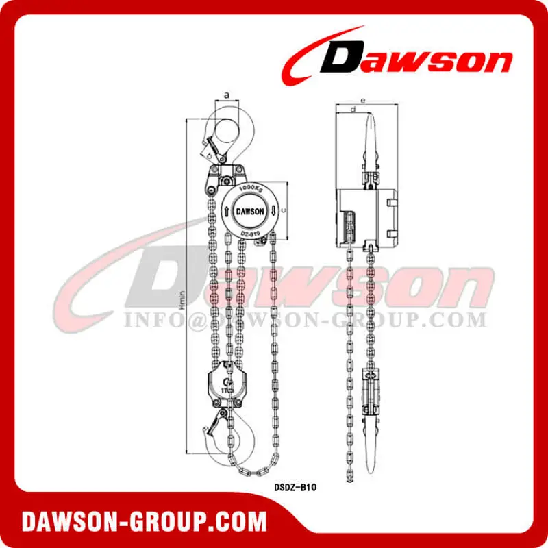 250KG 500KG 1000KG Aluminum Alloy Chain Hoist, 0.25 Ton 0.5T 1 Ton Chain Block for Construction Site Lifter