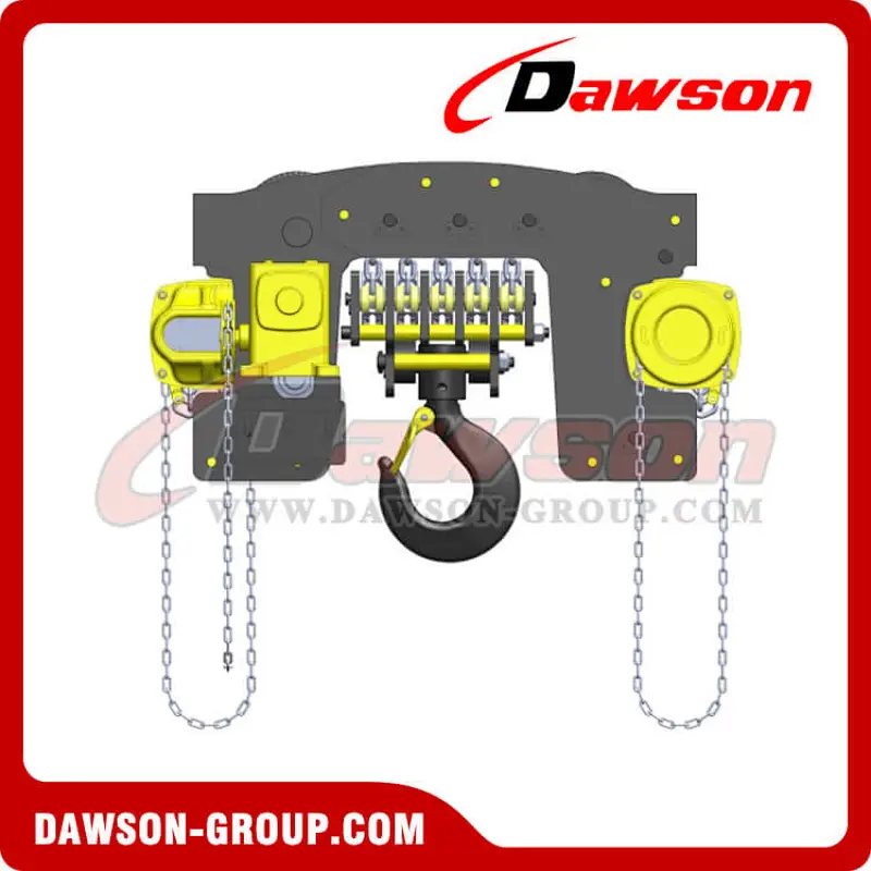 DS-YTG-20 DS-YTG-30 20T,30Ton, 20000kg 30000kg Hand Chain Hoist Trolley, Low Clearance Trolley Hoist Combination