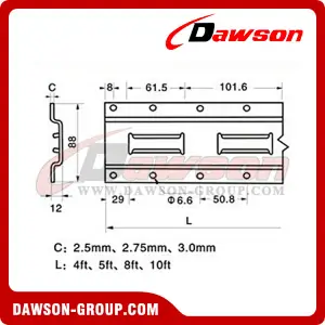 VE10-1 E Track Vertical Type
