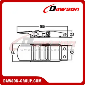 DSOUB 5006 BS 1760Lbs/800KG 2 inch Stainless Steel Overcenter Buckle for 50MM Webbing
