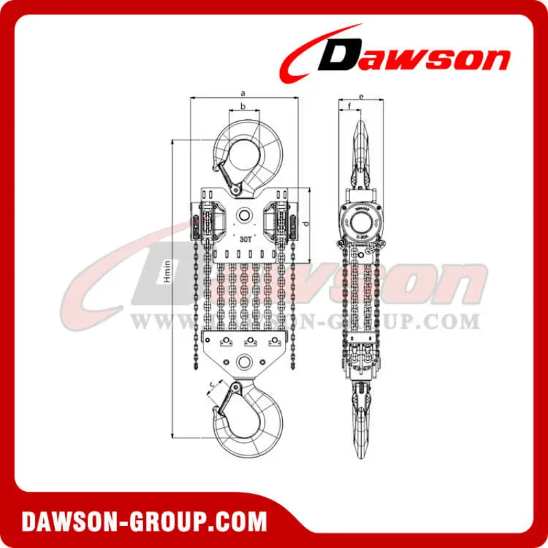 DS-DF-B 15T 20T 30T Chain Hoist, Chain Block for Lifting Goods