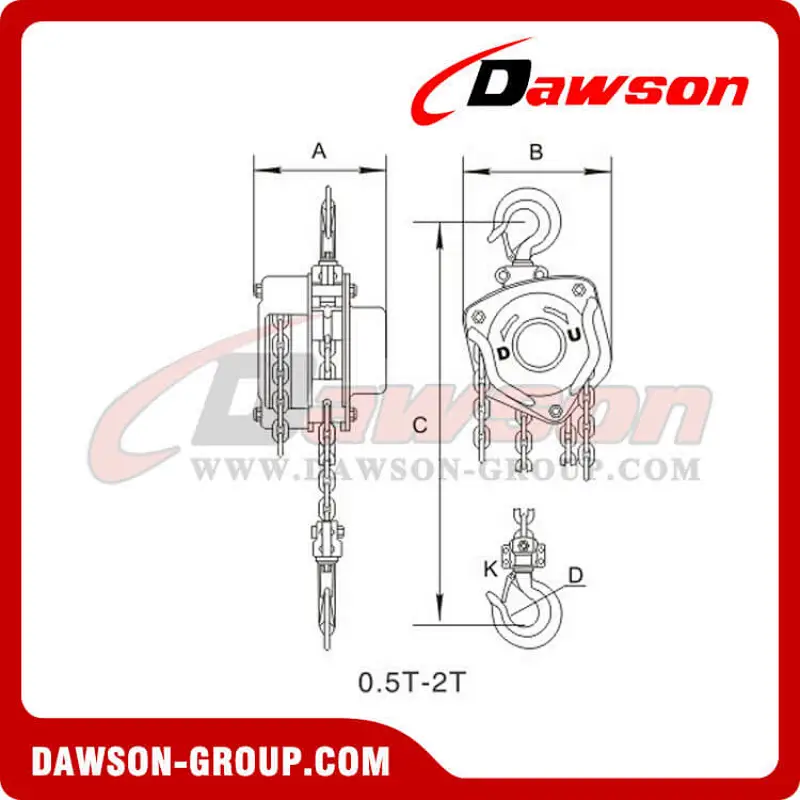 DS-HSZ-A 619 Series 0.5T - 20T Chain Block for Loading and Unloading