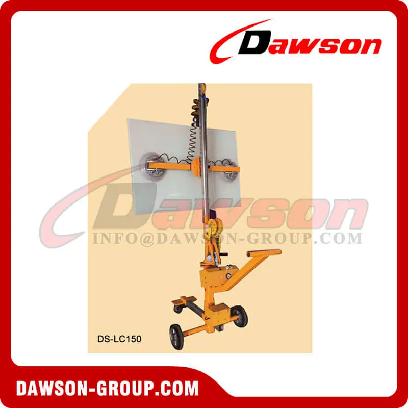 Glass Hoist, Manual Easy Operation Trolley with Sucker