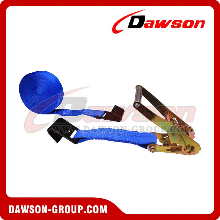 2'' x 30' BLUE Ratchet Strap with Black Flat Hook- china manufacturer supplier - Dawson Group