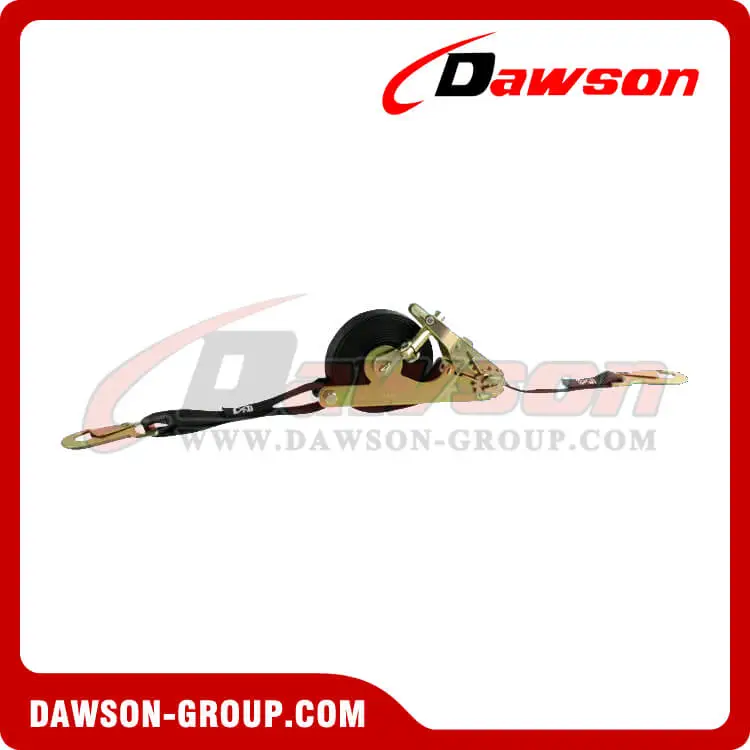 1'' x 15' Self Contained Ratchet Strap with Flat Snap Hooks - Dawson Group - china manufacturer supplier