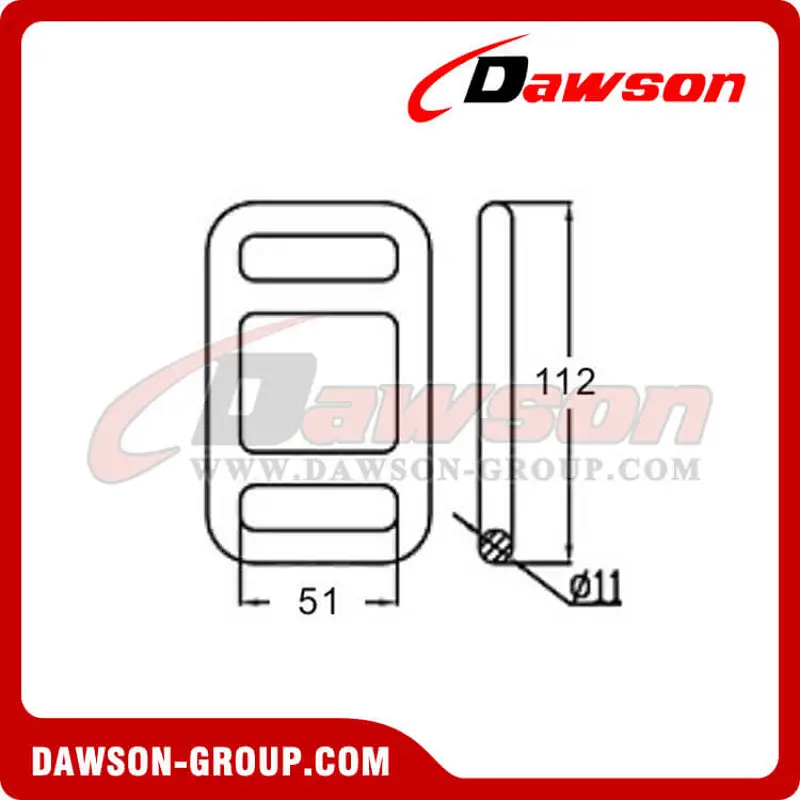 DSMB50501 B/S 5000KG/11000LBS One Way Lashing Buckle