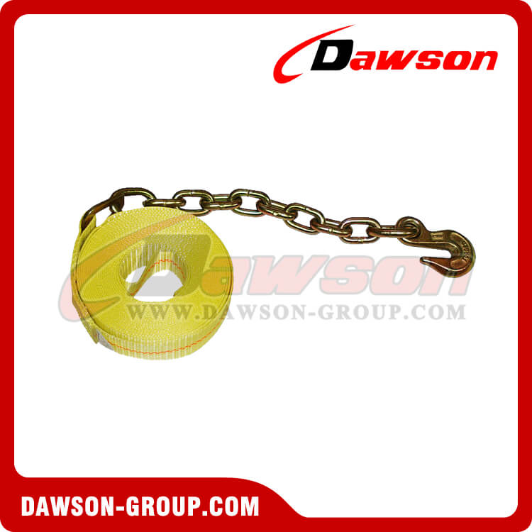 2 x 30' Winch Strap with Chain Hook - Dawson Group - china manufacturer supplier