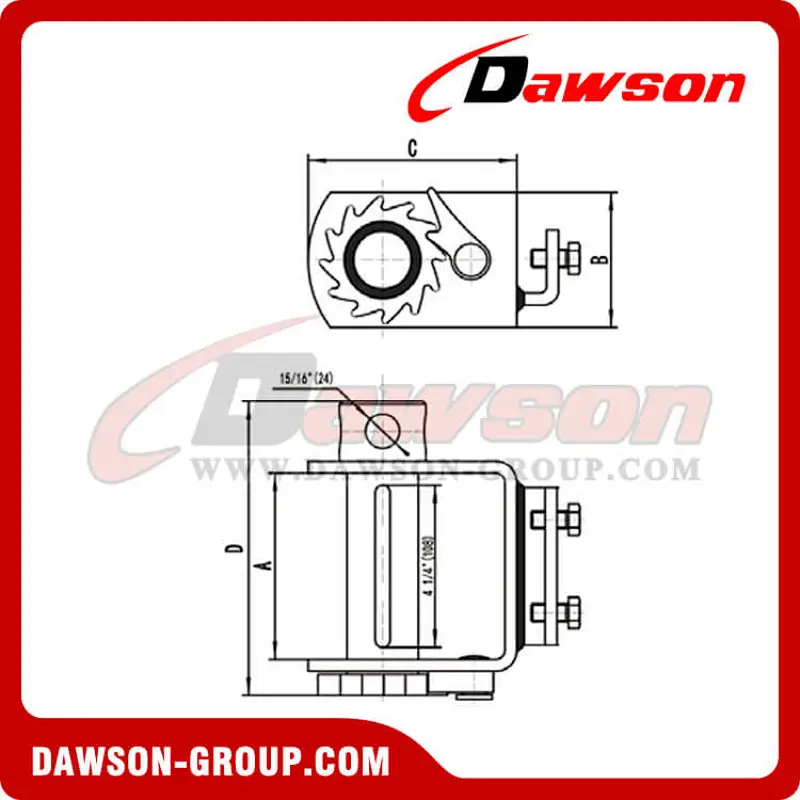 Portable Winch - Flatbed Truck Winches for Cargo Lashing Straps