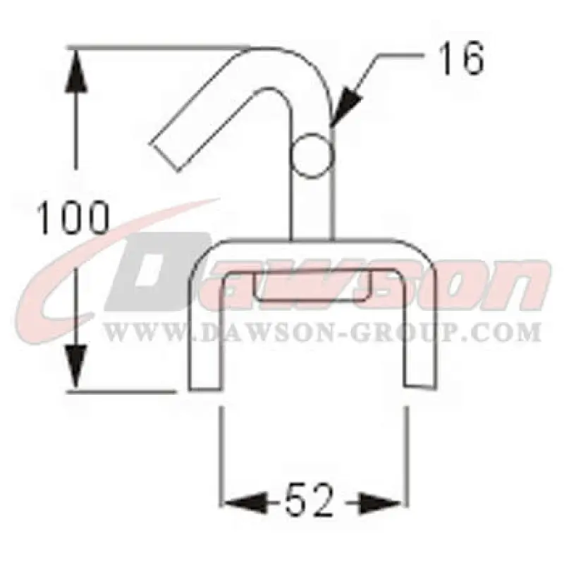 DSWH021 BS 5000KG / 11000LBS 50mm Swivel J Hooks