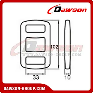 OWB3030 BS 3,000KG/6,600LBS 30mm One Way Lashing Buckle