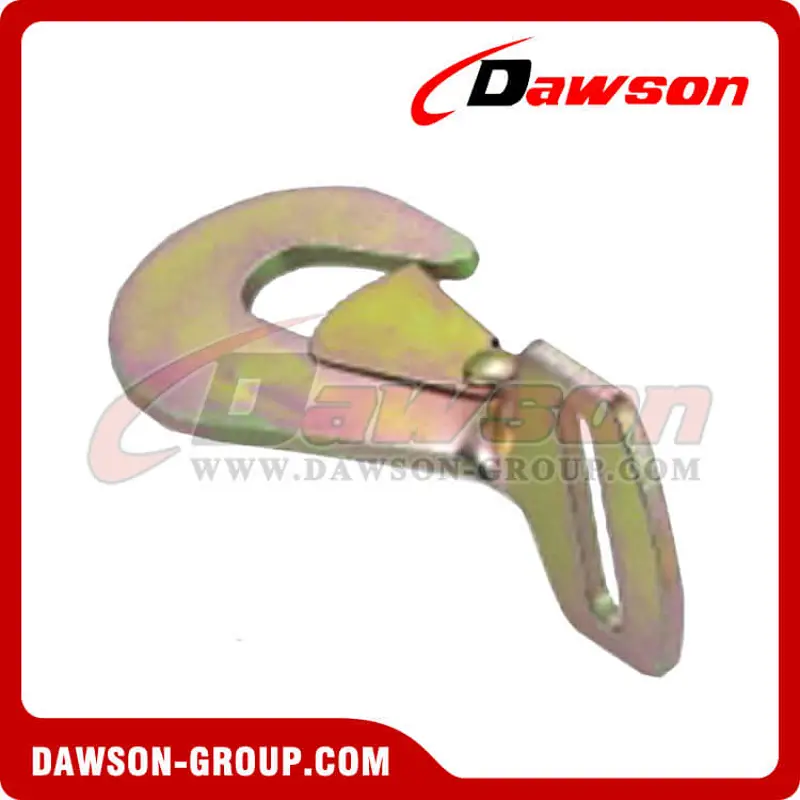 DSWH035 BS 5000KG / 11000LBS 50mm Zinc Plated Flat Twisted Snap Hook